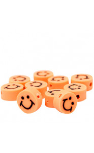 Katsuki beads 10mm Smiley Orange
